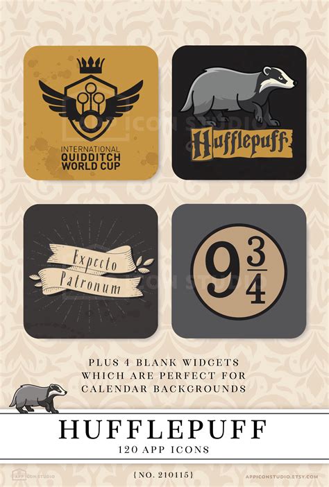 Hufflepuff App Icons Harry Potter Aesthetic Ios App Icons Harry