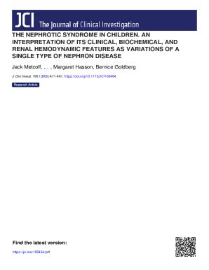 Fillable Online Dm Migu Zj Pb Cloudfront The Nephrotic Syndrome In