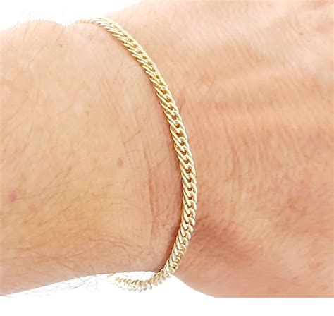 Pulseira Groumet Elo Duplo Fecho Mosquet O Masculina Cm Grama