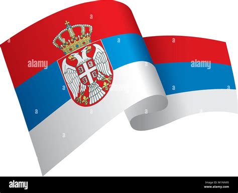 Serb Flag Serbia Stock Vector Images Alamy