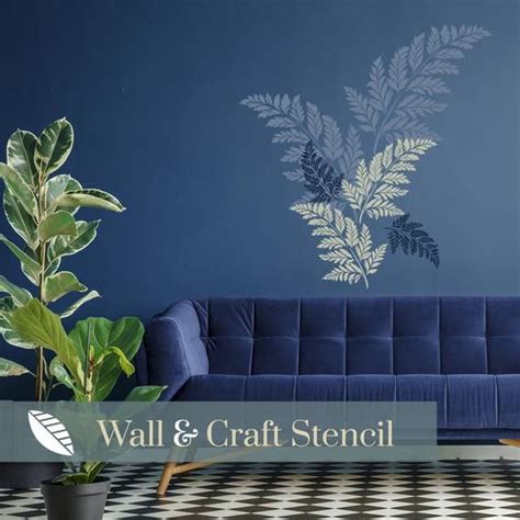 FERN LEAF Stencil by Stencil Up. A Fern Leaf Wall Stencil to - Etsy ...