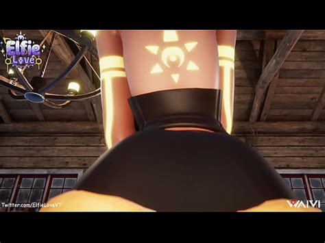 Hentai Vtuber Elfie Love joue avec un gode anal sous sa jupe et fléchit son cul D VRCHAT