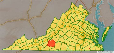 Map of Franklin County, Virginia - Thong Thai Real