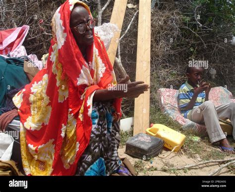 An Elderly Somali Woman At Elasha Biyaha Idp Camp In Outskirts Of