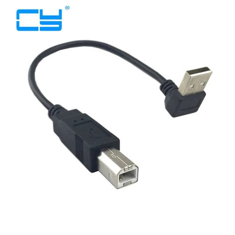 10pcs Up Angled 90 Degree Usb 2 0 Male To B Type Usb B Male Cable For Printer Scanner Hard Disk