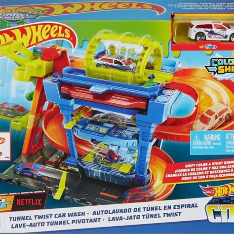 Jual HOT WHEELS CITY TRACK TUNNEL TWIST CAR WASH COLOR SHIFTER PLAYSET Shopee Indonesia