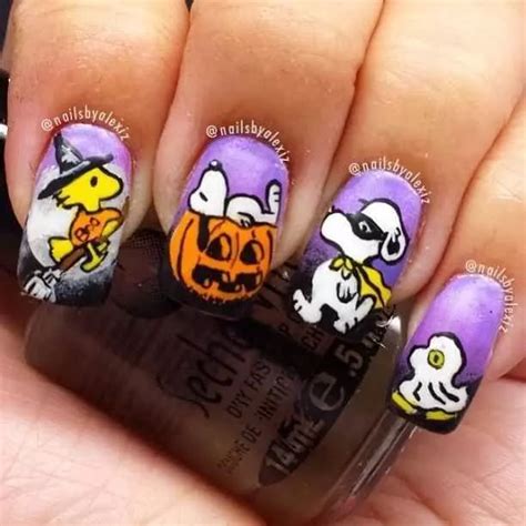 Snoopy Halloween Halloween Nail Designs Christmas Nail Designs Love