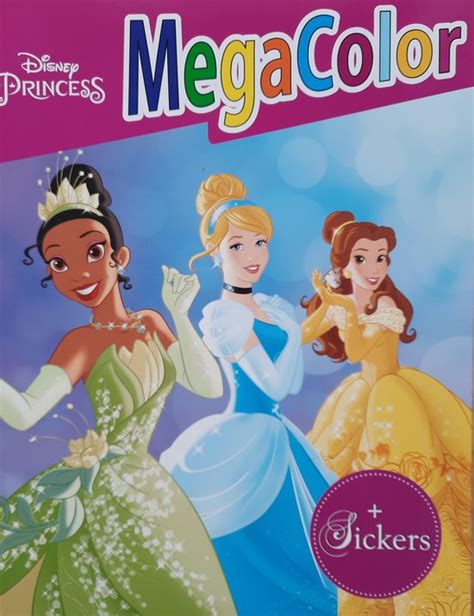 Kleurboek Princess Met Stickervel Megacolor Disney Prinsessen Met