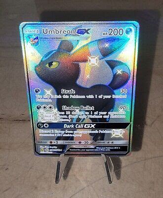 Umbreon Gx Shiny Full Art Ultra Rare Pokemon Hidden Fates Sv Sv