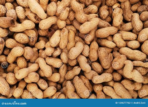 Peanuts In Shell Texture Background Raw Peanuts On Display At A Farmer