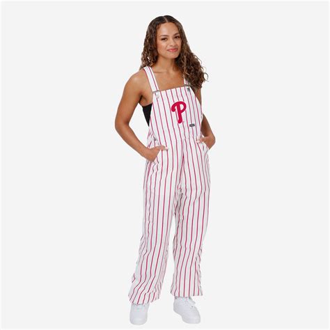 Philadelphia Phillies Womens Pinstripe Bib Overalls Foco