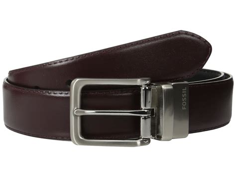 Fossil Leather Charlie Reversible Belt in Black for Men - Lyst