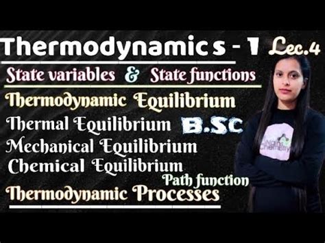 Lec State Function Path Function Thermodynamics Equilibrium