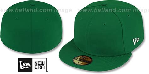 New Era 59FIFTY-BLANK Solid Kelly Green Fitted Hat at hatland.com