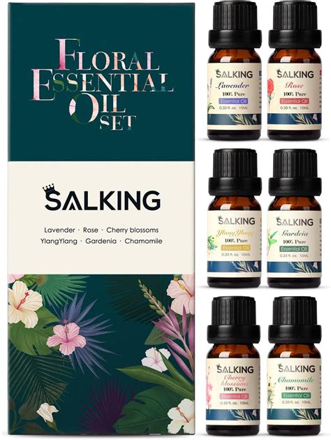 SALKING Ätherische Öle Set Aromatherapie GeschenkSet 100 Bio Duftöle