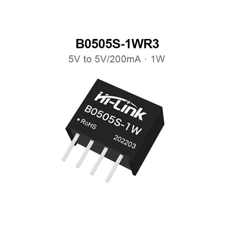 B0505S-1WR3 5V to 5V1W DC to DC 88% transfer efficiency power module ...