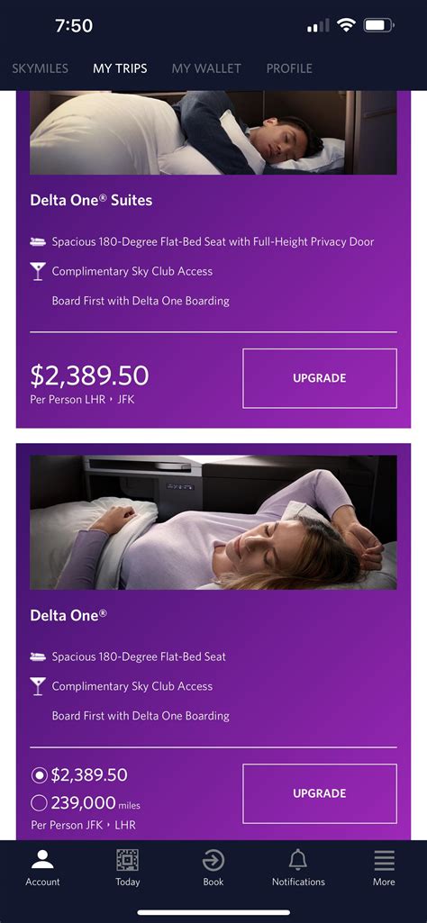 Premium Select to D1 upgrade cost. JFK - LHR. Original offer when I