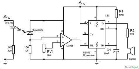 Laser Home Security System Circuit Diagram