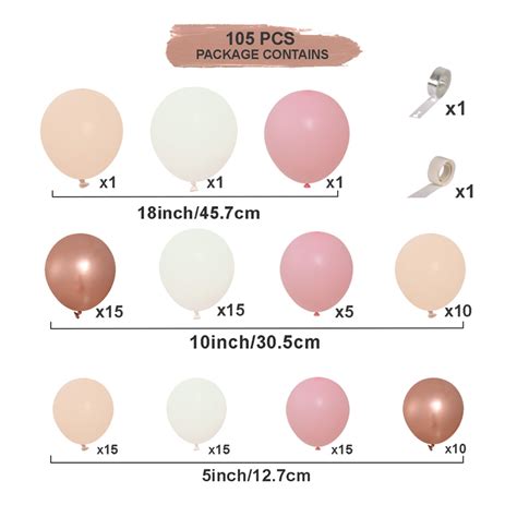 Pcs Blush Nude Color Balloons Arch Kit Happy Birthday Balloons Latex Safety Baloons Wedding