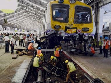 Watch Local Train Crashes At Churchgate Station Climbs Onto Platform