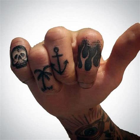 75 Finger Tattoos For Men Manly Design Ideas