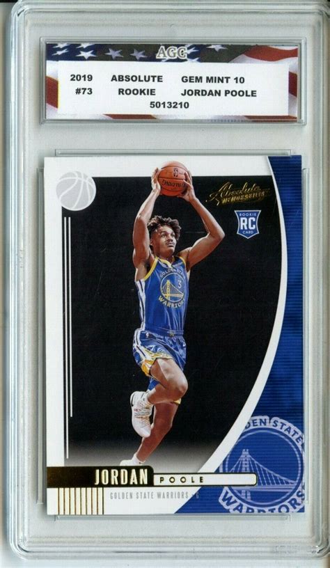 Panini Absolute Jordan Poole Rookie Card Agc Gem Mint Ebay