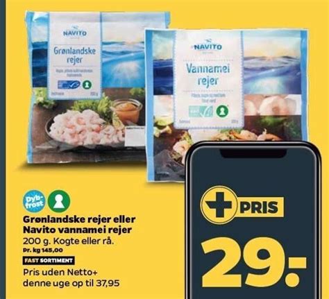 Gr Nlandske Rejer El Navito Vannamei Rejer Tilbud Hos Netto