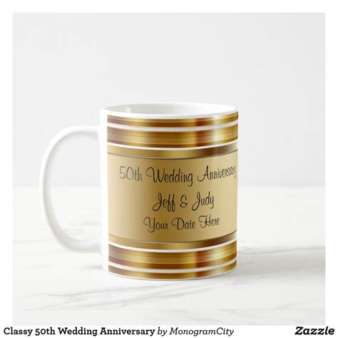 Classy 50th Wedding Anniversary Coffee Mug