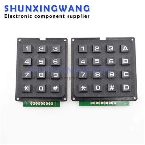 M Dulo De Teclado Matrix De 4x4 4x3 12 16 Teclas 4x4 4x3