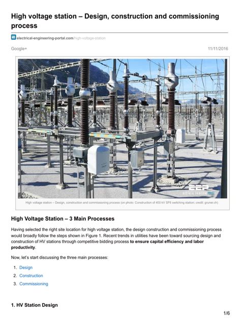 High Voltage power station design.pdf | Insulator (Electricity ...