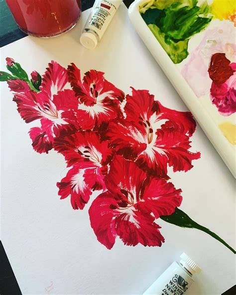 Kanchan Kaul Watercolor Art On Instagram August Birthday Flowers