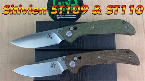 Sitivien ST 109 ST 110 Micarta Knives Real D2 Blades Plus Micarta For