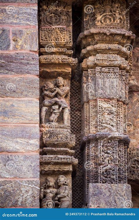 Erotic Statues Kamasutra Postures At Hindu Sun Temple Konark Orissa