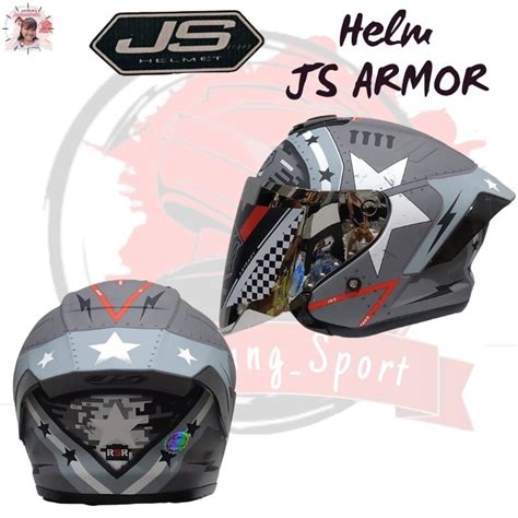 Jual Helm Js Armor Half Face Motif Leopard Hitam Doff Sni Yakuza Helm