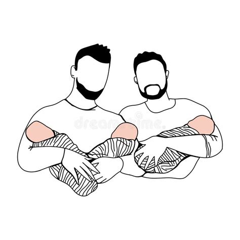 Familia Lgbt Abraza A Su Hijo Pareja Gay Masculina Con Sus Hijos