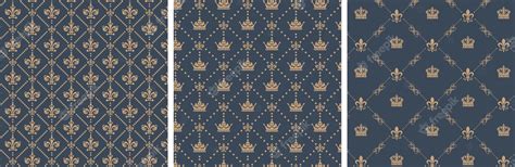 Premium Vector | Royal background patterns on a blue background