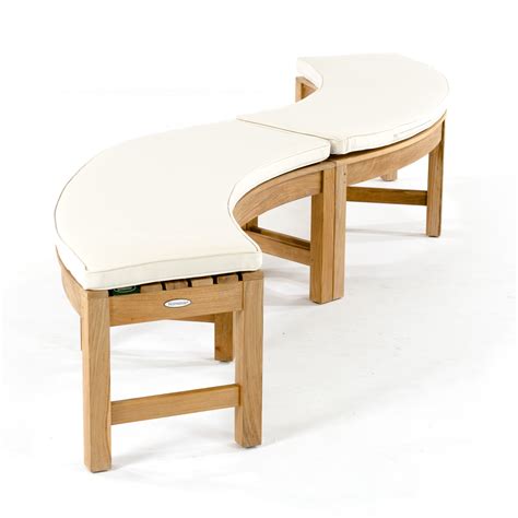 W3937 Brighton Curved Backless Bench Cushion Westminster Teak