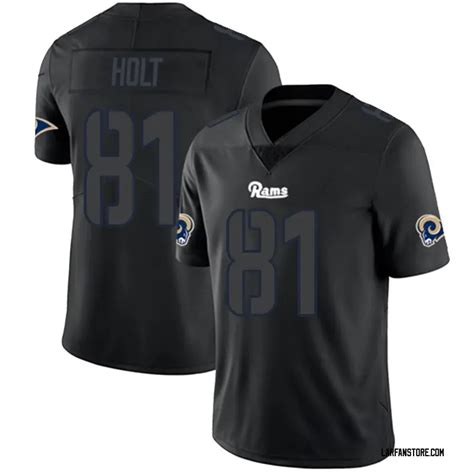 Men's Torry Holt Los Angeles Rams Jersey - Black Impact Limited