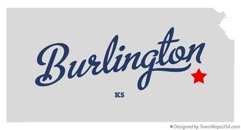 Map of Burlington, KS, Kansas