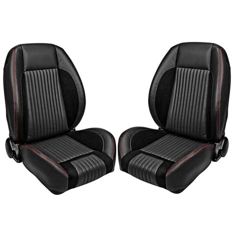 Tmi Mustang Front Bucket Seat Sport R Pro Series Low Back Black With