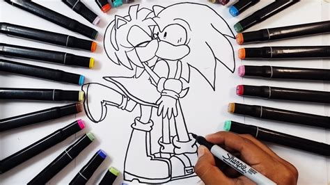 C Mo Dibujar A Sonic Y Amy Rose Besandose Youtube