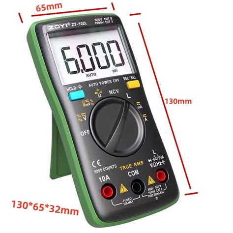 ZOTEK ZT102L Mini Auto Inductance Digital Multimeter 60 Henrys H