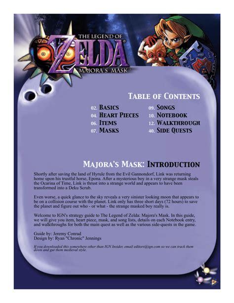 Legend Of Zelda Majoras Mask Strategy Guide Pervol