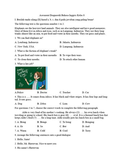 asesment diagnostik bahasa inggris kelas