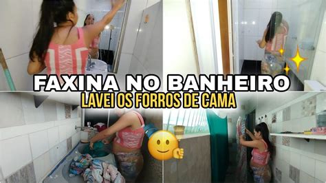 Vlog Faxinei O Banheiro Lavei Os Forros De Cama Youtube