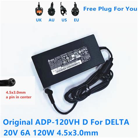 Original DELTA ADP-120VH D 20V 6A 120W AC Adapter For MSI Laptop Power ...