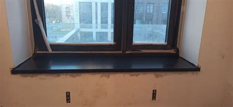 Подоконник прямой из искусственного камня Staron PE814 Pebble Ebony