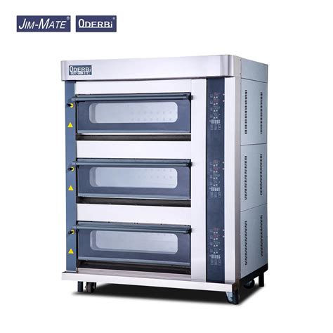 Bakery Equipment 3 Deck 6 Trays Gas Deck Oven Baking Machine Commercial