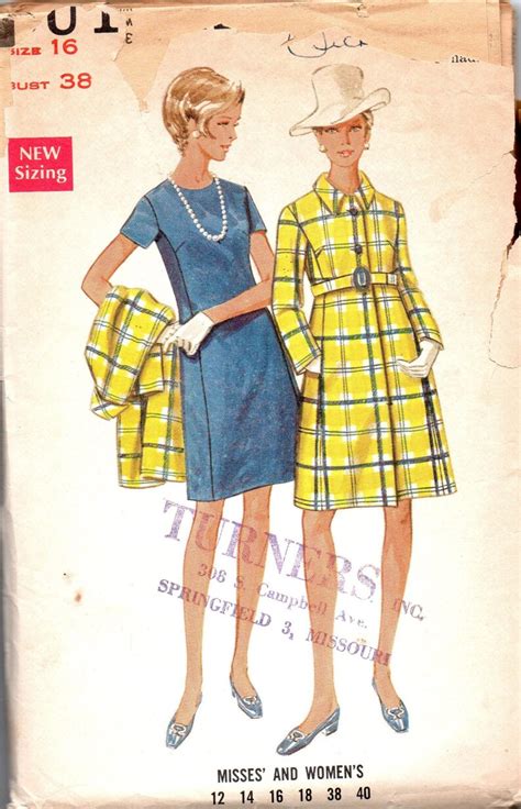 Butterick Retro 60s Sewing Pattern 5010 Basic Sheath Dress High Fashion