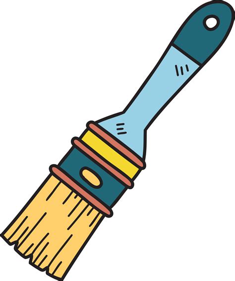 Hand Drawn Cute Paint Brush Illustration Png